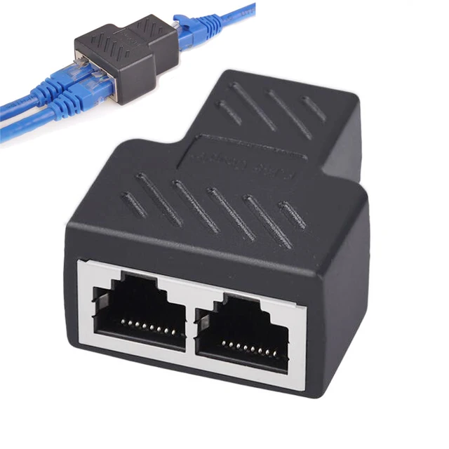 RJ45 1 to 2 LAN Ways Splitter Connector Network 1X2 CAT5 CAT6
