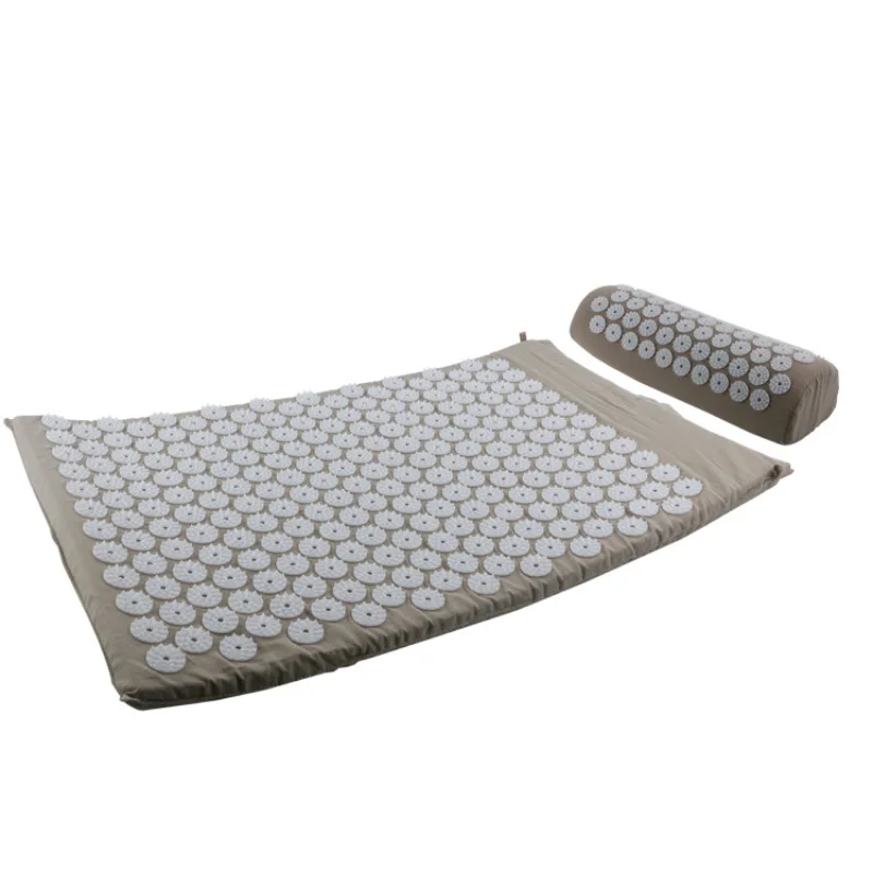 Massager Mat+Pillow Acupuncture Shakti Relieve Back Body Foot Massage Green/Purple Massage Pain Rose Spike Yoga Relaxation