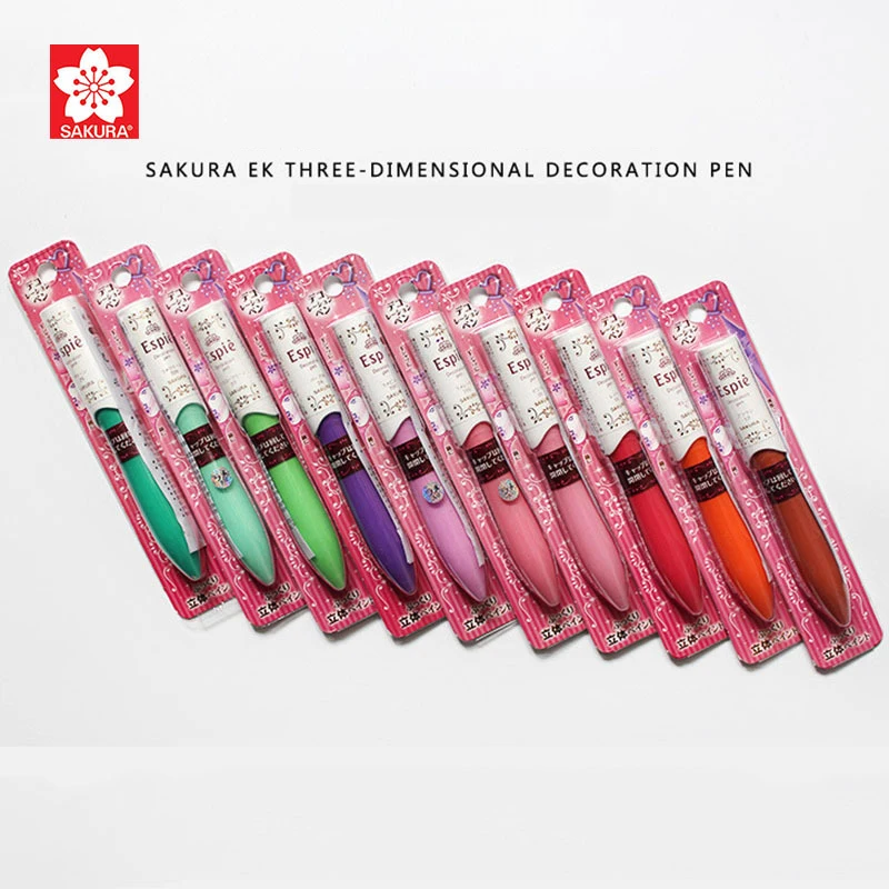 

Sakura EK20 Three Dimensional Decoration Pen 7/20 Colors Hand-painted Pen Cloth Drawing Pen Graffiti Pen On Wood,Plastic,T-shirt