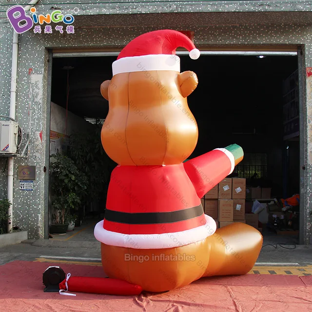 3 5m tall inflatable christmas bear brown 11 5ft sitting teddy bear