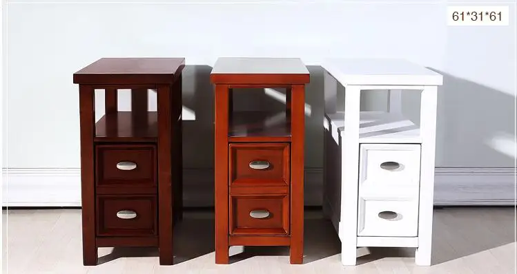 Американский кантри ретро спальня с двумя ящиками прикроватный Шкаф Европейский стиль шкафы круглый декоративный цельный деревянный классический маленький