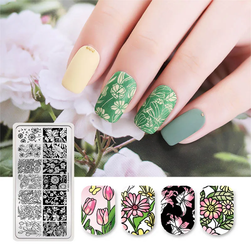 BORN PRETTY Nail Stamping Plates Lemon Watermelon Tropical Punch Patterns DIY Image Printing Plate Nail Art Template Manicure - Color: Pattern 7