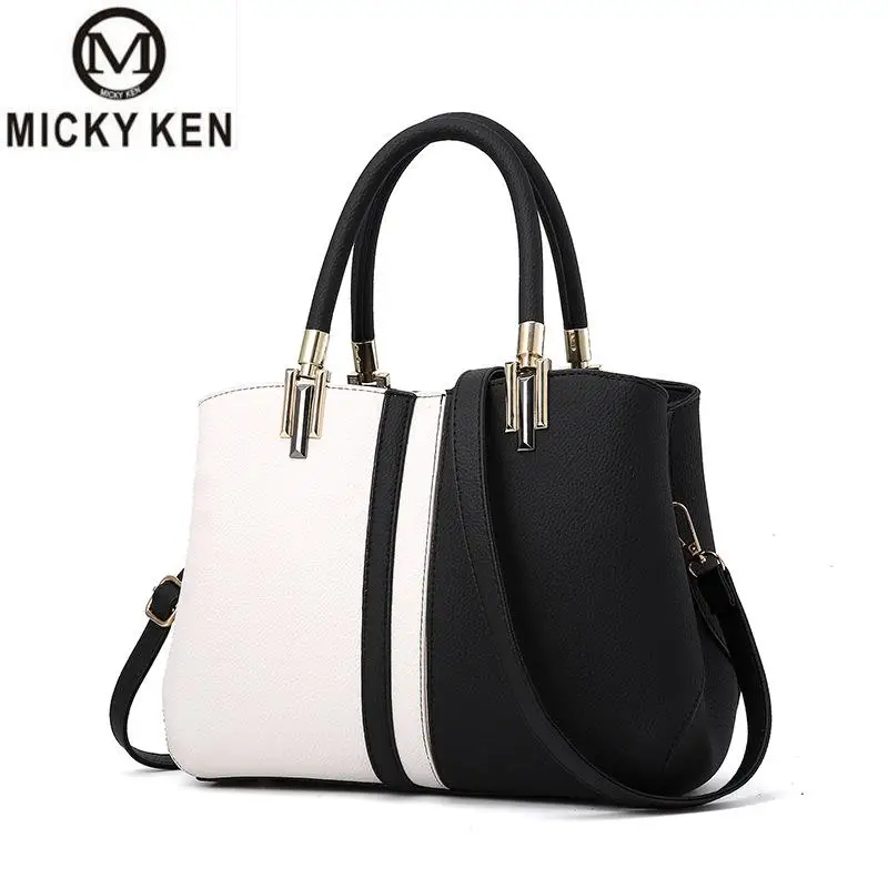 

Fashion Women Handbags Pu Leather Totes Bag Top-handle Mixed Colors Crossbody Bag Shoulder Bag Lady Simple Style Hand Bags