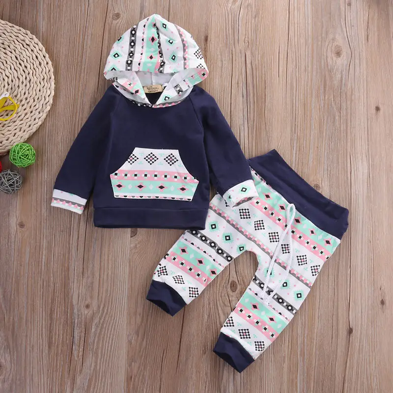 2 шт. футболка с длинным рукавом и капюшоном цветочным принтом|baby outfit set|baby outfitnewborn