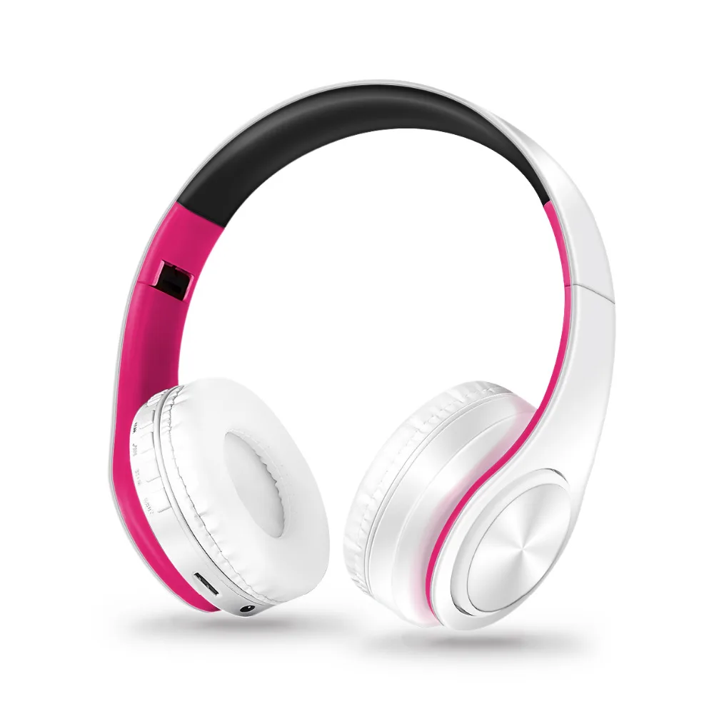 Free Shipping Colorfuls Shinning Bluetooth Headphones Wireless Stereo Headsets With Mic Support TF Card For IPhone