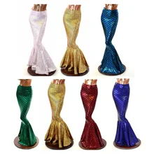 Новое поступление, сексуальная юбка русалки, длина до пола, высокая талия, Jupe Longue Grande Tail, 5 цветов