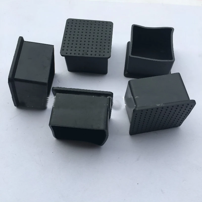 50*50mm PVC Pipe Sleeve Rubber Sofa Foot Plug Furniture Pads Shelf Feet Cap Cover Square Pipe