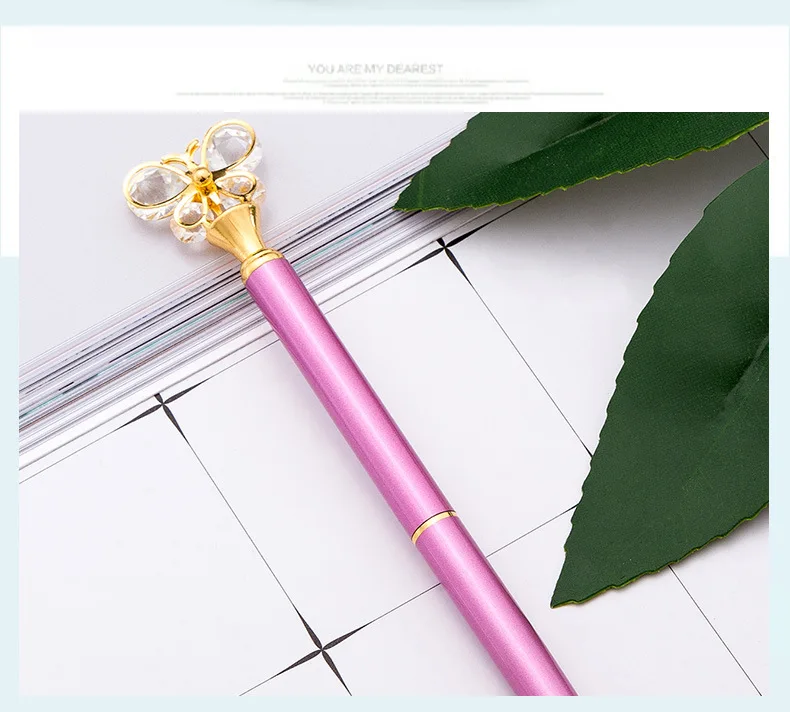Bola de Metal Material de Escritório Kawaii Esferográfica Caneta Diamante Moda Escola Estudantes Presente Prêmios 11 High Quality Material escolar e de escritório