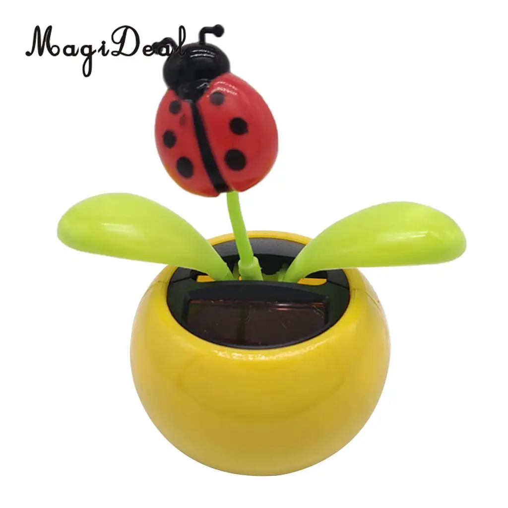 Solar Powered Insect Flower Sunflower Dancing Swing Doll   Toy Home Decor Car Ornament Flowerpot Figure Gifts