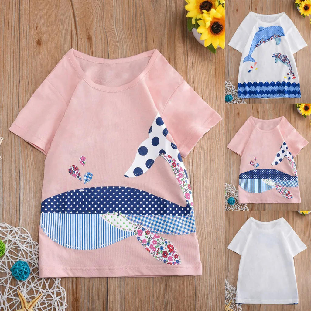 

Short Sleeve Cartoon Tops T-Shirt Blouse Kids Baby Boys Girls Clothes MM519