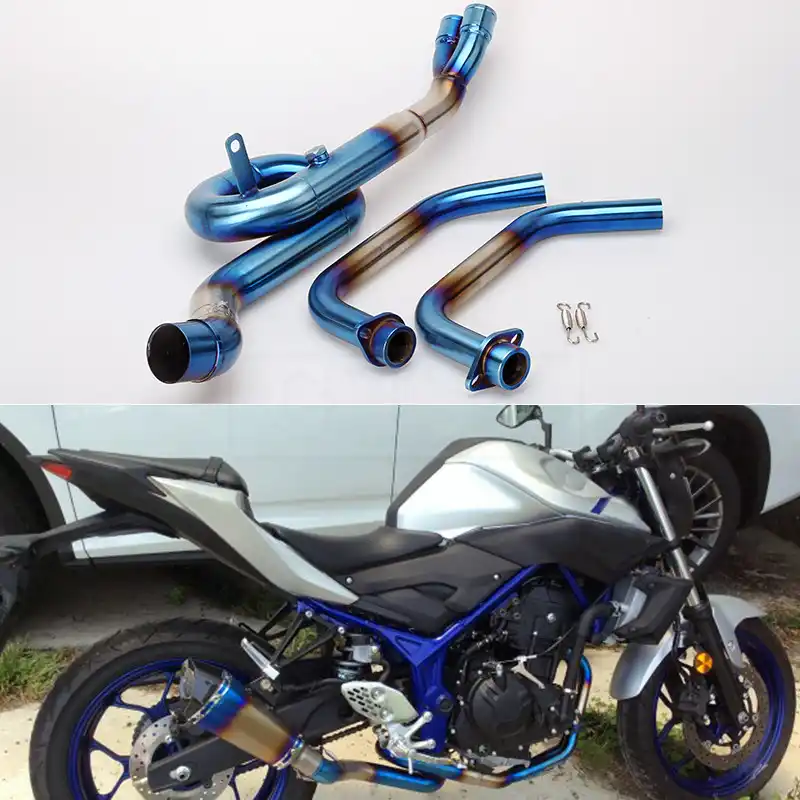 For Yamaha R3 R25 2014 2017 2018 2019 Mt03 Mt 03 16 19 Escape Yzf R3 Motorcycle Exhaust Middle Pipe And Front Link Pipe System Full System Link Pipemotorcycle Exhaust Pipe Aliexpress