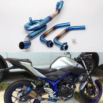 

For Yamaha R3 R25 2014 - 2017 2018 2019 MT03 MT 03 16-19 Escape YZF R3 Motorcycle Exhaust Middle Pipe and Front Link Pipe System