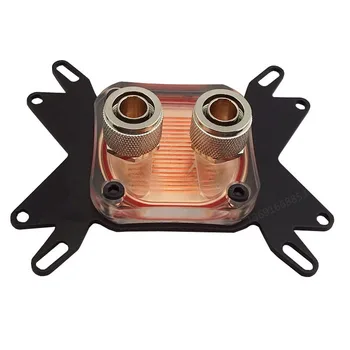 

For Intel LGA 115X 1366 AMD Universal computer CPU water Liquid cooling Cooler Block transparent Acrylic copper base radiator