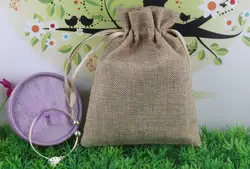 10*15 см 50 шт. Джут Рождественский подарок Сумки белье хлопок drawstring Чехлы муслин Свадебная вечеринка пользу Держатели упаковки Сумки