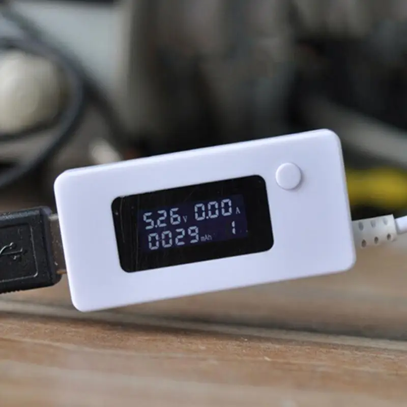 0-19999 мАч Диапазон емкости USB Белый точный индикатор зарядного устройства тест скорости напряжение/ток тест er KCX-017 мини измерительные инструменты