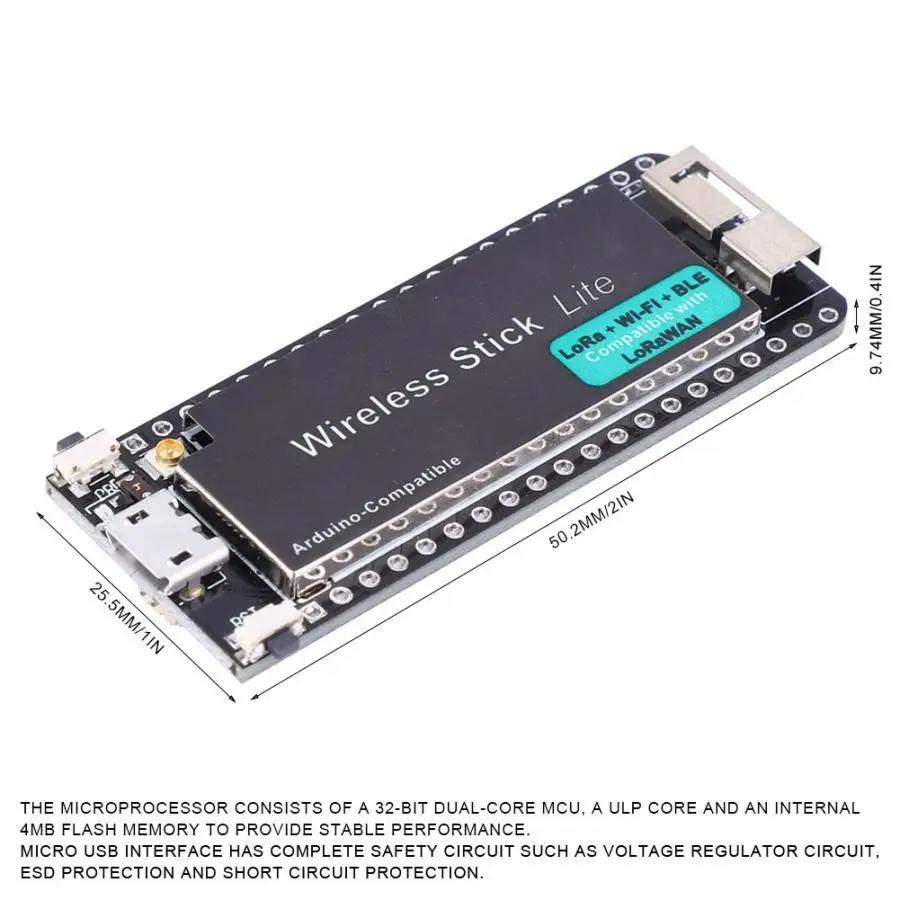 0.96in O-LED дисплей ESP32 макетная плата беспроводной накопитель Lite SX1276 чип Conector