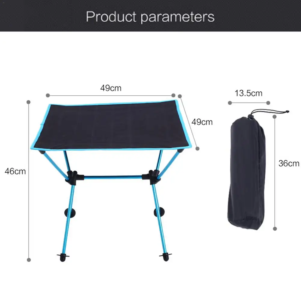 Открытый Кемпинг портативный легкий складной стол Ткань Оксфорд авиации алюминий сплав Пикник барбекю