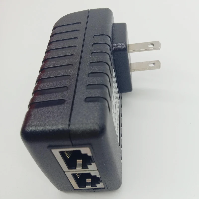 Питание 48 V 1A Ethernet POE инжектор 802.3af Мощность адаптер для IP Камера нам EUPlug DC48V 1000mA совместим с IEEE802.3af