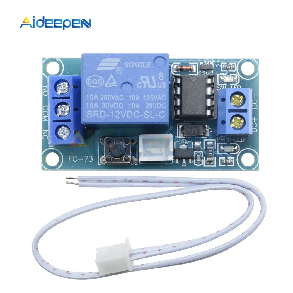 

1 Channel DC 12V Relay Switch Board Latching Relay Module with Touch Bistable Switch MCU Control