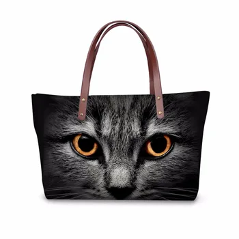 

Noisydesigns women handbag cats black funny print cross body bag for ladies luxury famous brand 2018 bolsa mujer personalized
