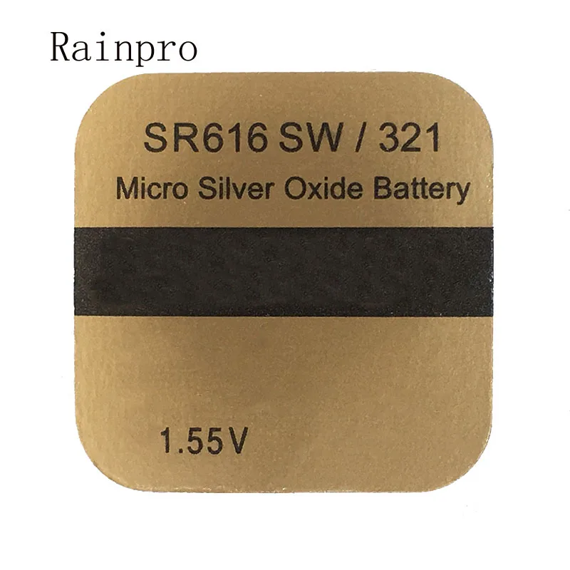 Rainpro 5 шт./лот SR616SW 321 микро оксид серебра батарея 1,55 в монета ячейка для кварцевых часов