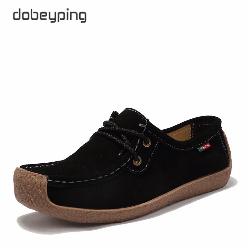 Cuir red Suédé 42 Femmes En Été up Taille Femme 2018 35 Appartements Mocassins brown Chaussures black De Vache Printemps blue Yellow orange Dentelle nPqpqU7w