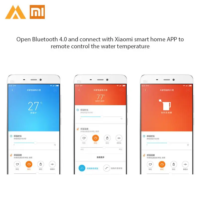  Original Xiaomi Electric Watre Kettle 1.5L Capacity Water Constant Temperature Control Water Bottle