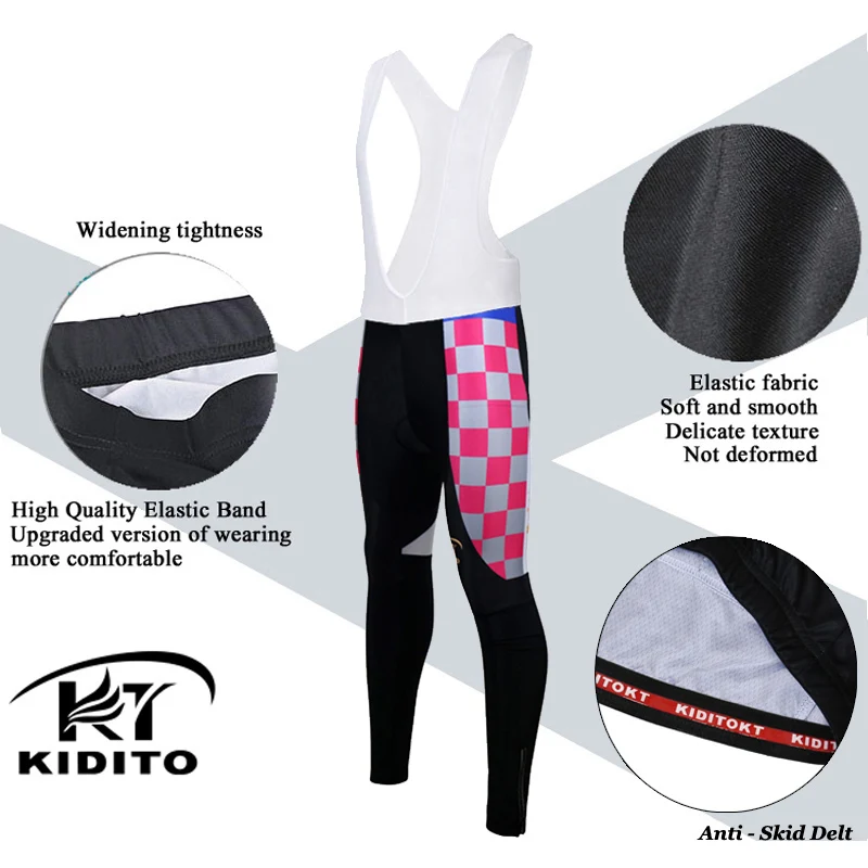 KIDITOKT, велосипедный длинный комбинезон,, зимний женский, мягкий, 3D гелевый коврик, велосипедные спортивные колготки, Mtb Ropa Pantalon, термо флис