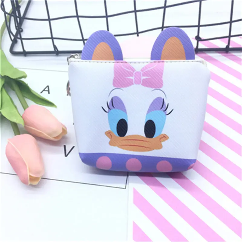 Disney мультфильм Микки Маус стерео ухо молния монета pu Кошелек для монет карты