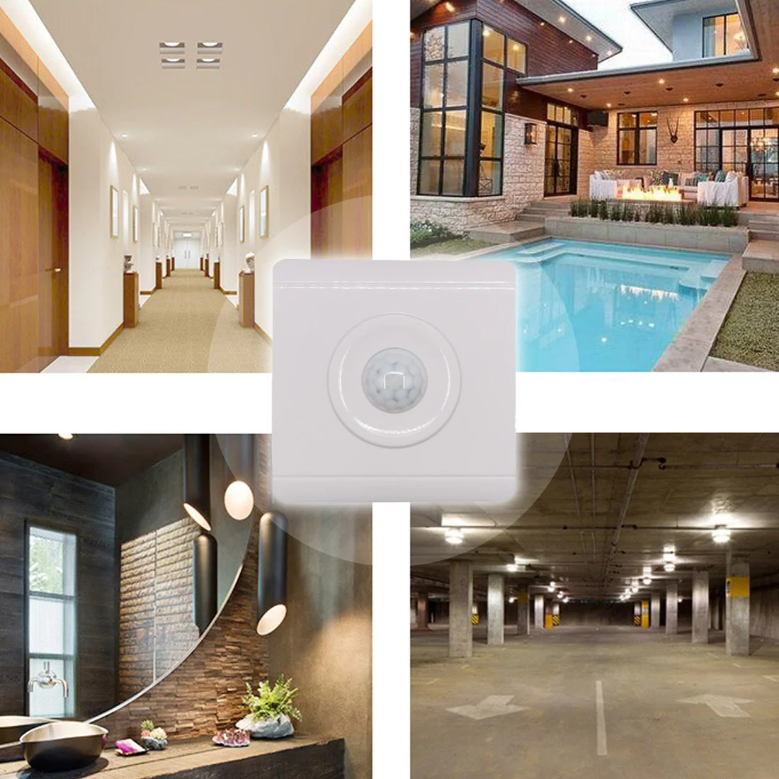 

Motion Sensor Switch Time Delay Adjustable Mode Detector Wall Module For LED Light or Fan Infrared Induction AC 220-240V