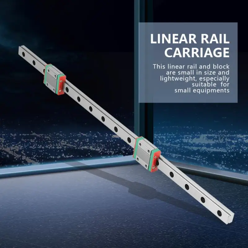 Guide de rail lin/éaire MGN12 400 mm rail coulissant lin/éaire pour petits /équipements 2 blocs coulissants MGN12B /équipement de mesure de pr/écision largeur 12 mm /équipement automatique