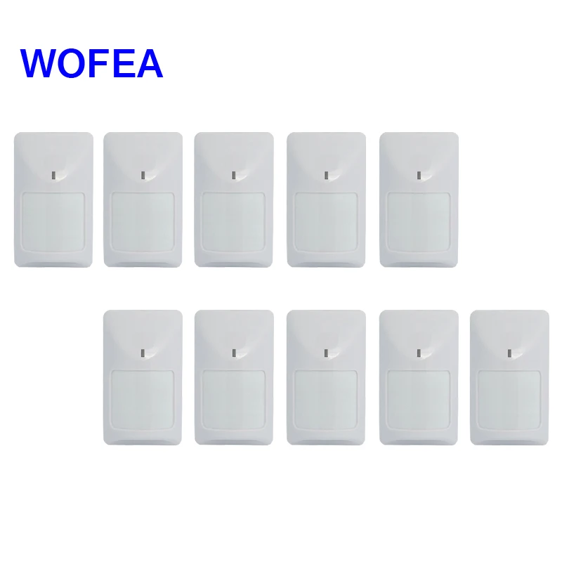 WOFEA 10 шт. Высокочувствительный Проводной PIR инфракрасный датчик беспроводной