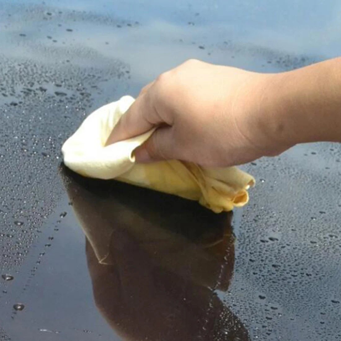 

BU-Bauty Auto Care Natural Chamois Leather Car Cleaning Cloth Genuine Leather Wash Suede Absorbent Quick Dry Towel Streak