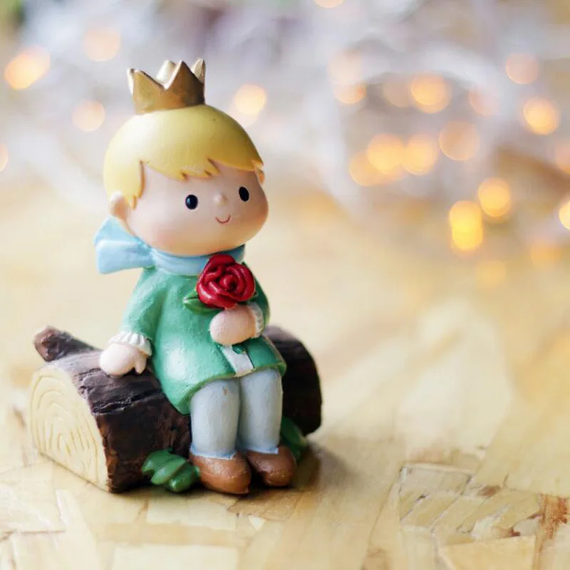 

Little Princes Figurine Sweet Home Figures Animal decoration fairy garden Car Ornament miniature resin craft Gift Toy TNJ040
