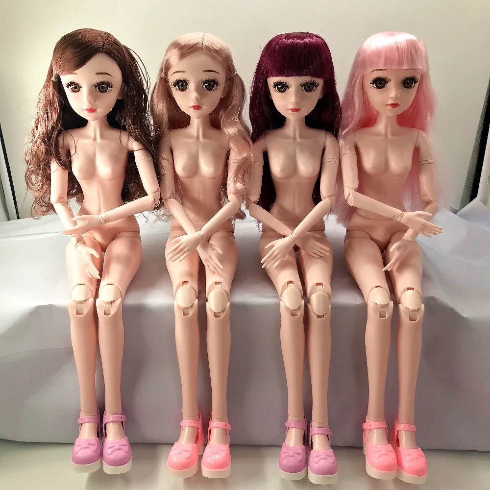 18 подвижных шарнирных 60 см 1/3 BJD куклы 3D глаза женские обнаженные женщины кукла тело с обувью модные куклы игрушки для девочек подарок