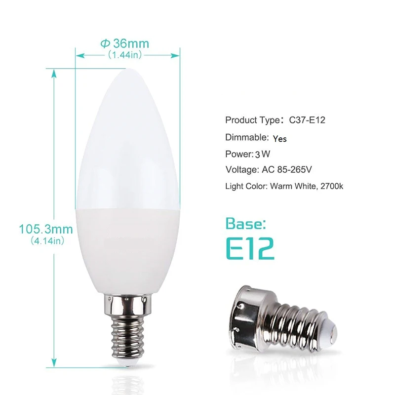 E12/E14/B22/E27 3 Вт RGB светодиодный светильник 16 цветов, меняющий свечу, лампа с дистанционным управлением, AC85-265V, украшение для дома на Рождество