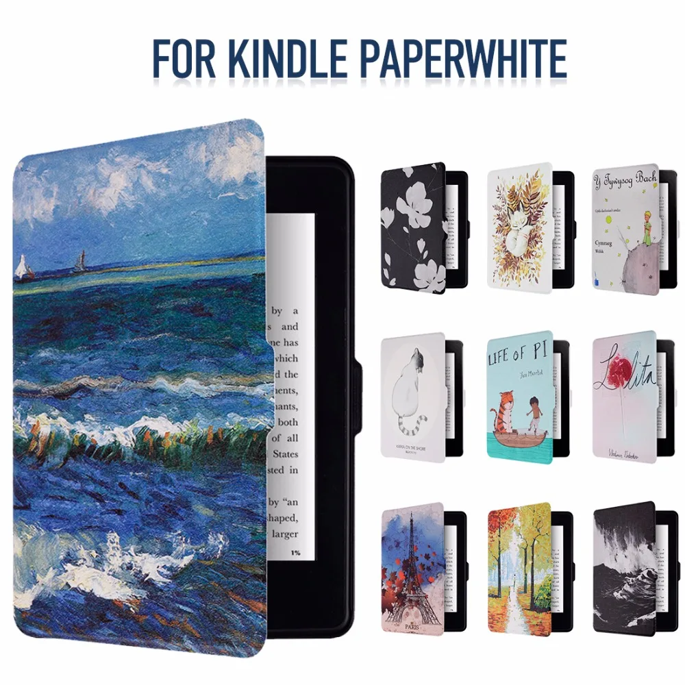 For Amazon Kindle Paperwhite1/2/3 Case Shell PU Leather Smart Cover Fit For Kindle Paperwhite [Auto Wake Up/Sleep Function]