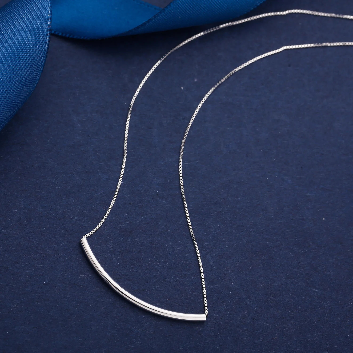 SA SILVERAGE Настоящее серебро 925 проба ожерелье с подвеской для женщин изогнутая труба серебряные ожерелья два типа Серебряное ожерелье 925