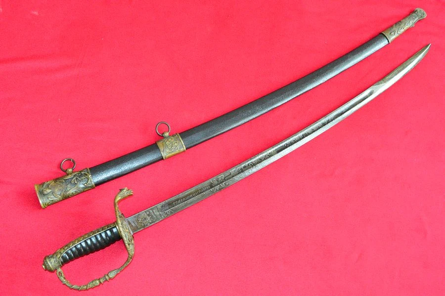 ヴィンテージドイツ軍騎兵サーベル剣sword Katana真鍮ガード鋼シース彫ブレードフル唐古い Tang Tang Sword Aliexpress
