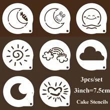 Ли Радуга Луна кофе латте трафареты бариста печенье кекс Муд торт декоративный шаблон Искусство DIY patisserie reposteria