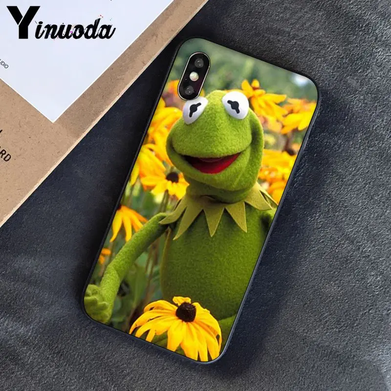 Yinuoda Kermit лягушка Забавный DIY печать рисунок чехол для телефона для iPhone 8 7 6 6S 6Plus X XS MAX 5 5S SE XR 10 чехол s