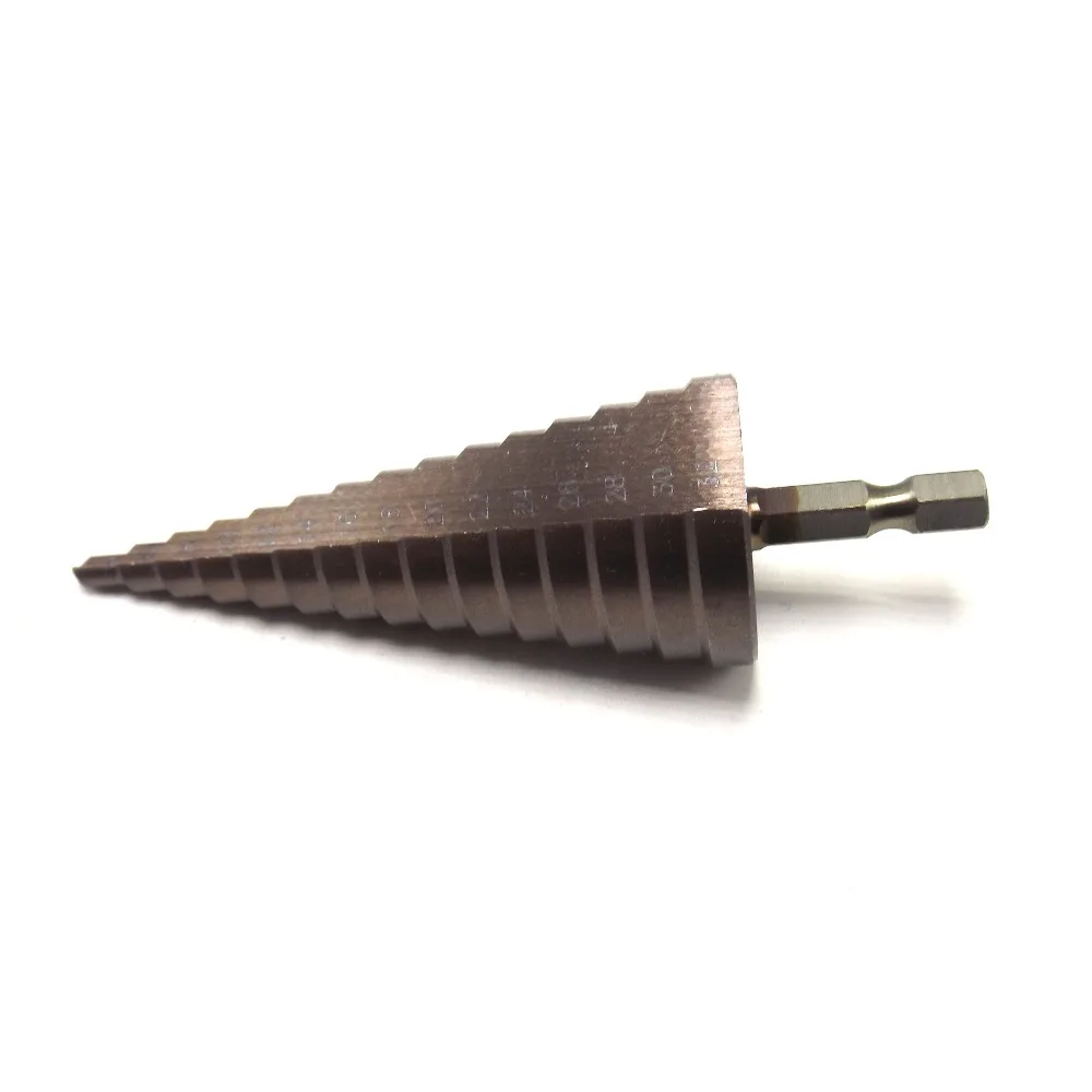 HSS-CO / M35 Hexagonal handle Triangle Shank 4-20mm Cobalt Straight Shank Bit Metal Cone Bit Stainless Steel Hole Saw
