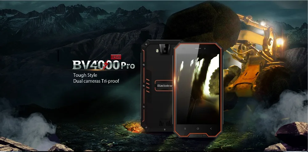 Blackview BV4000 Pro IP68 водонепроницаемый смартфон 8 Мп двойная задняя камера 4," HD Android 7,0 четырехъядерный 2 ГБ+ 16 Гб 3680 мАч мобильный телефон