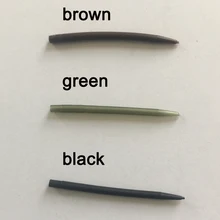 1000 x анти клубок Rig рукава(мягкая 54 мм Длина), зеленый/коричневый/черный для рыбалка на Карпов-Карп рыболовные торцевые снасти
