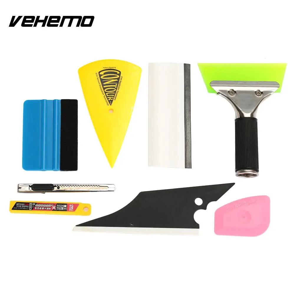 VEHEMO этикетировочный инструмент набор для упаковки скребка инструмент для тонирования скребок пленка универсальный нож на автомобильное окно