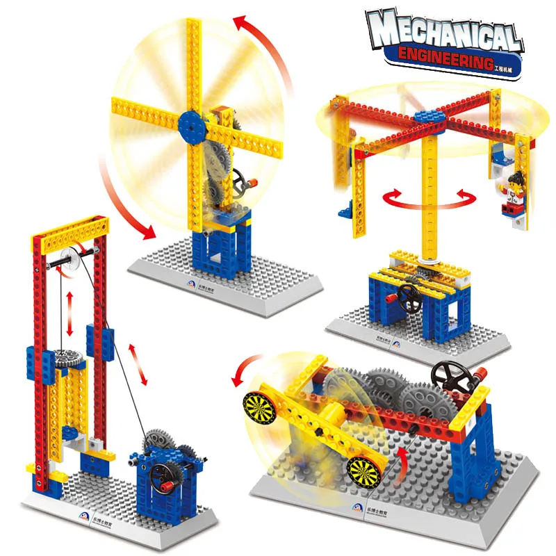 Mechanical Engineer Building Blocks Teaching Aid Toys 3 in 1 Windmill