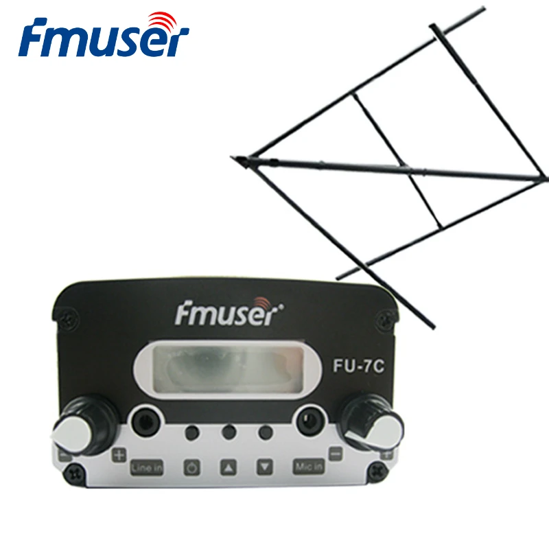 

FMUSER FU-7C 7W Low Power FM Transmitter Set Wholesale FM Broadcast Transmitter For Small Radio Station/Drive-in Cinema CZE-7C