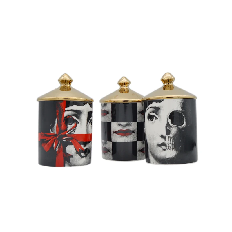 Fornasetti شمعة حامل خلع الملابس مكتب قلم للزينة تخزين جرة ميلان الوجه نمط مكتب الديكور Jewerlly ترتيب السيراميك مربع Fornasetti شمعة حامل خلع الملابس مكتب قلم للزينة تخزين جرة ميلان الوجه نمط مكتب الديكور Jewerlly ترتيب السيراميك مربع
