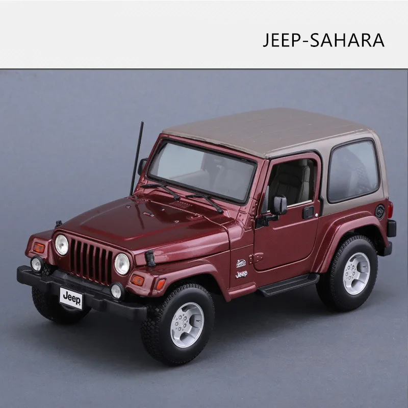 Maisto 1:18 Jeep-Wrangler сплав Ретро модель автомобиля классическая модель автомобиля украшение автомобиля коллекция подарок - Цвет: JEEP-SAHARA