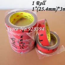 1 рулон " ширина 3 м Авто Грузовик автомобиля стикер акриловая пена двухсторонняя прикрепляемая сильная клейкая лента 25,4 мм(Ш)* 3 м(л